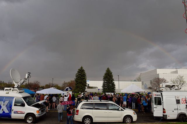 A rainbow appeared over Paisley Park on April 21, 2016 <br>